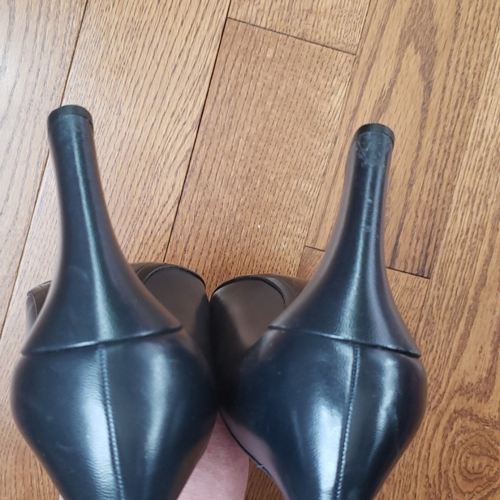 BALLY heels. Vintage leather blue heels - Picture 7 of 9